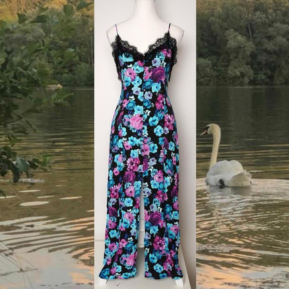 AFRM Multicolor Floral Dress with Lace Detail